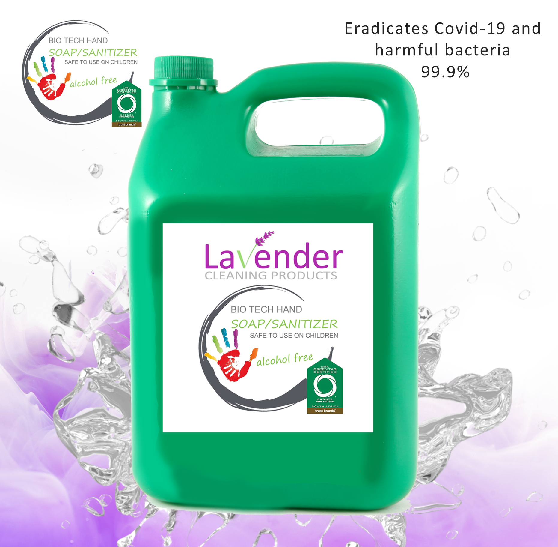 Biotech Hand Soap & Sanitizer (5L) Recommended for toddlers.